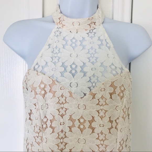 NWT VICI To Be‎ Loved dress Tiered Lace Halter size L - Picture 7 of 12